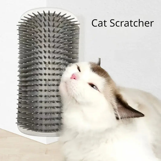 1pc Cat Self-Groomer Brush - Wall-Mounted
